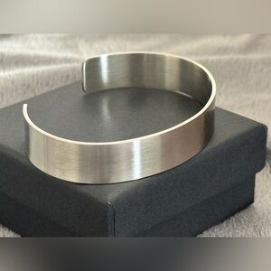 Men's Stainless Steel Cuff Bracelet Unisex 12mm